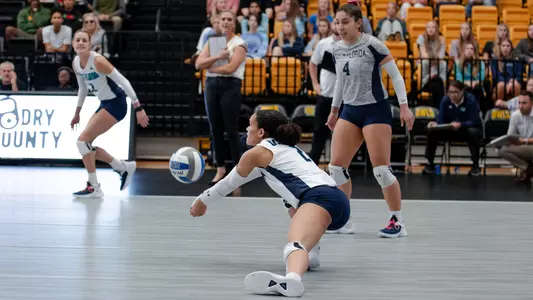 Kailey McKnight going for a dig