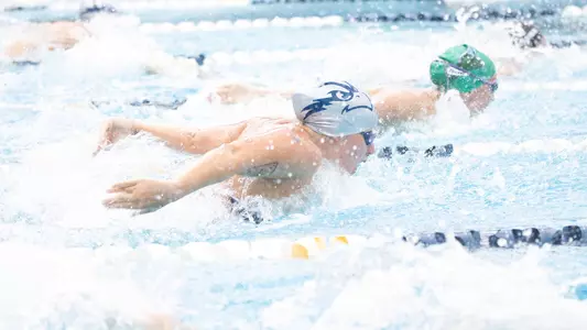 Brianna Boreham swimming against Tulane and UALR