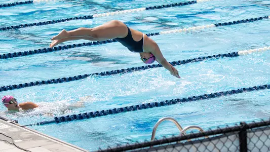 Ella Chang diving into the UNF Competition Pool