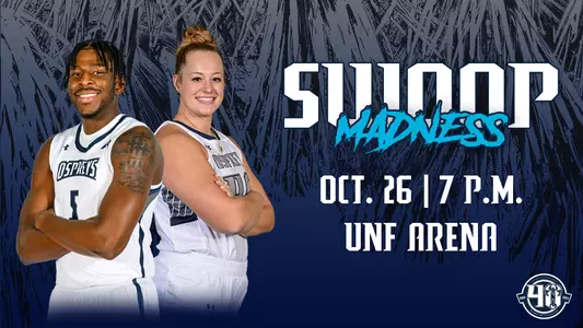 SWOOP Madness 2023 graphic with a picture of Dorian and Emma
