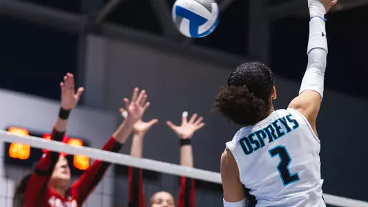 Kailey McKnight going up a kill against Austin Peay
