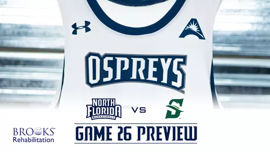 men's basketball preview graphic against Stetson