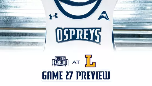 North Florida men's basketball against Lipscomb preview graphic