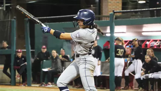 Kayla Harper drives in a run against FSU