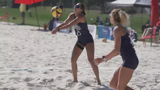 Chantel McMillan and Hayden Wooldridge at the ASUN Beach Volleyball Championships