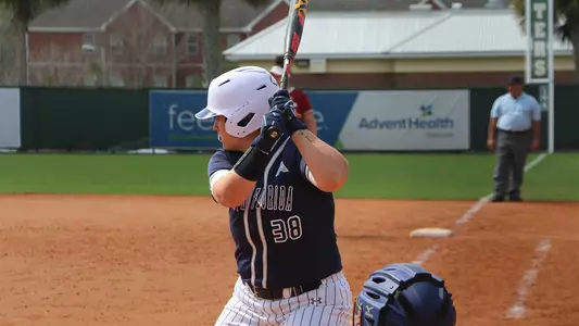 Logan Jackson batting against Presbyterian
