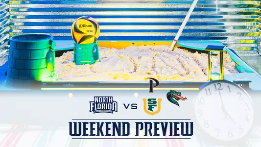 unf beach volleyball preview graphics for the pepperdine invitational