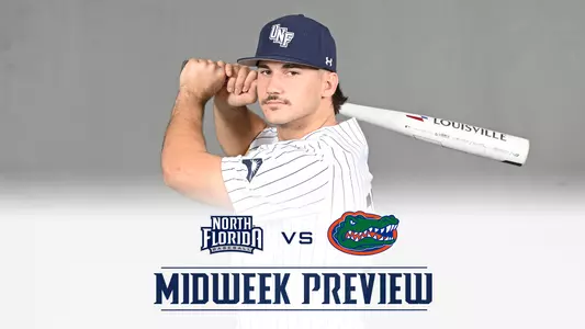 north florida baseball preview graphic for the game at Florida