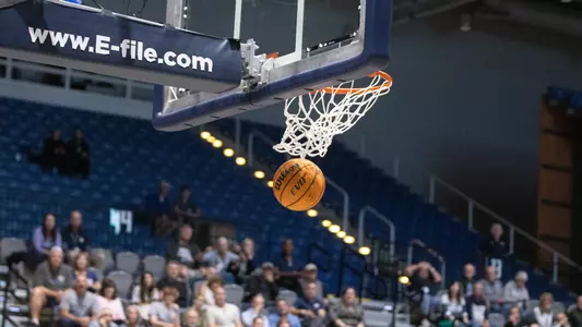Basketball photo going through the hoop