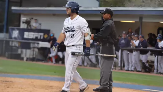 Jakob Runnels walking to the plate