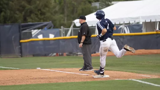 Alex Lodise rounding first base