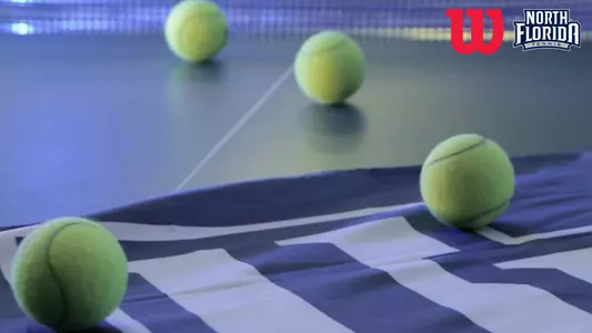UNF women's tennis camp graphic with wilson logo and unf tennis