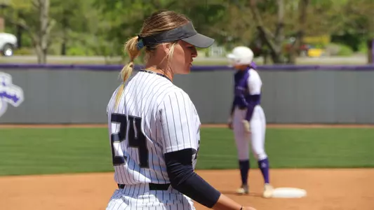 Savannah Channell standing near third base
