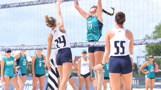 Madison Espy hits it past UNCW