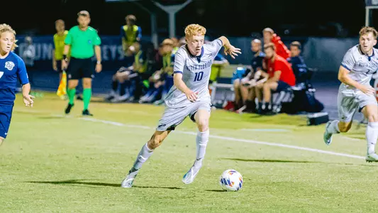 Scott Beeks attacks the defense