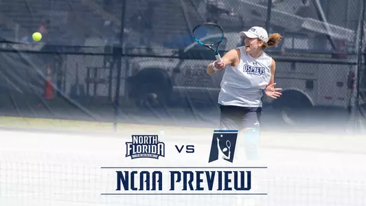 NCAA Women's Tennis Preview for 2023 With a Picture of Kit Gulihur and logos