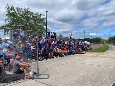 Picture of the throws cage spectator seating