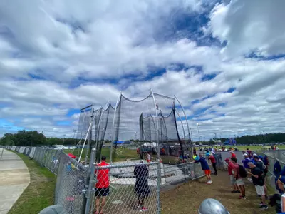 Picture of the Visit Jax Track throws cage