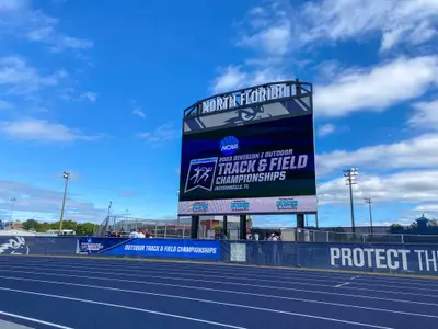 Picture of the Visit Jax Track videoboard