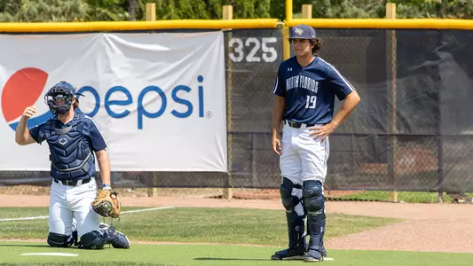 Eli Maddox standing in the bullpen