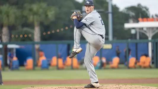 Avery Love pitching on the mound
