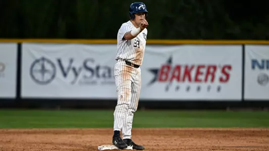 Cherokee Nichols standing on first base