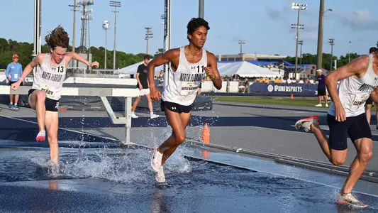 Onix Ortiz competing steeple at home track & field