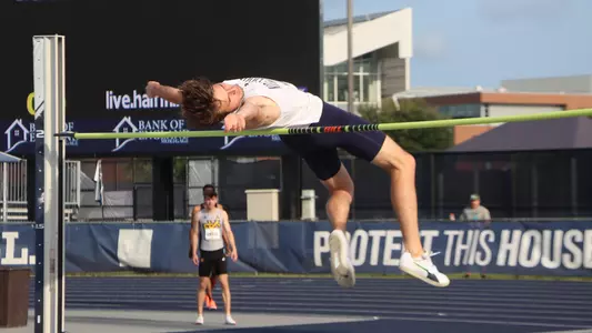 Jacob Hippo competing at home track & field