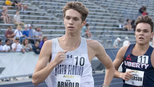 Aidan Arnold competing at home track & field