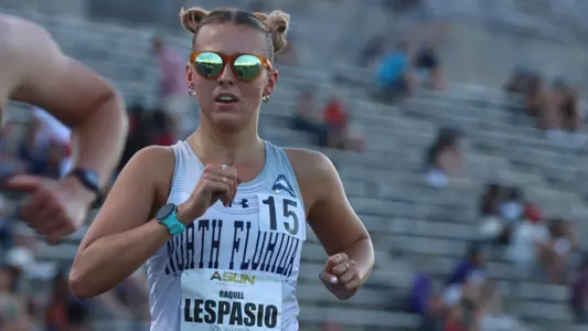 Raquel Lespasio competing at home track & field