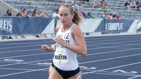 Hannah Martin competing at home track & field
