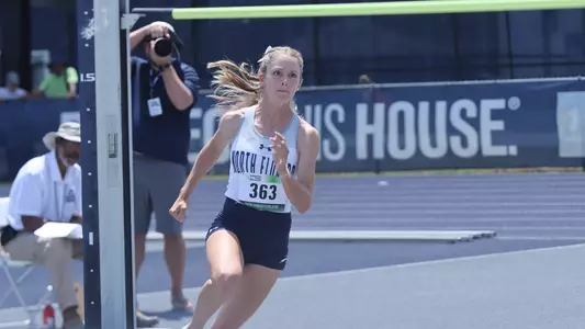 Kaley Petrosky competing at home track & field