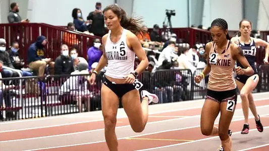 Celine D'Anna finishing ASUN track