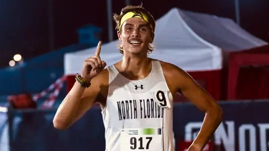 Mac Franks competing at home track & field