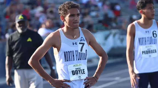 Tim Doyle competing at home track & field