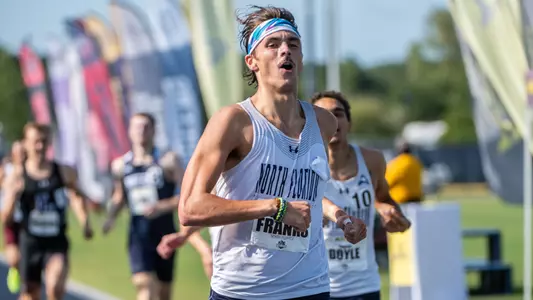 Mac Franks  competing at home track & field ASUN