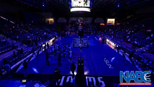 UNF Arena blue lighted shot