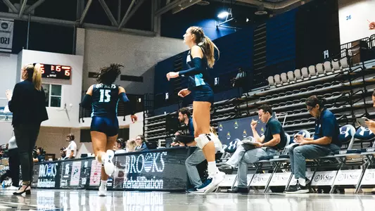 Amy Burkhardt running to sub in