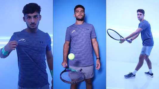 unf men's tennis photos of Breno, Spencer and Rodge