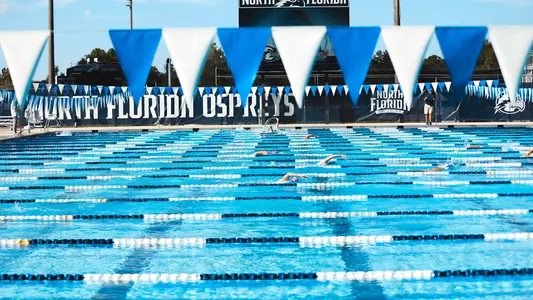 Swimming practicing at the UNF Competition Pool Complex