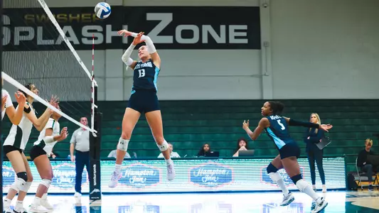 Annie Antar going up for an attack