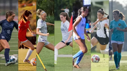Women's soccer signing day graphic
