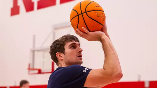 Nate Lliteras going up for a jump shot at Nebraska shoot around