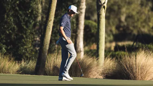 Andrew Riley on the course