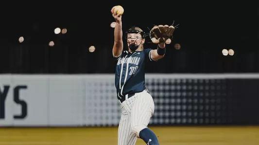 Halle Arends pitching on opening weekend