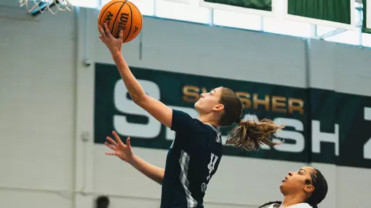 Sarah Taub layup at JU