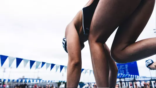 UNF Swimming preparing to swim at the UNF Competition Pool Complex