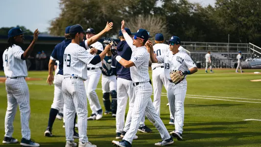 Baseball celebration in dugout