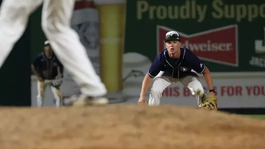 Connor Moore playing shortstop