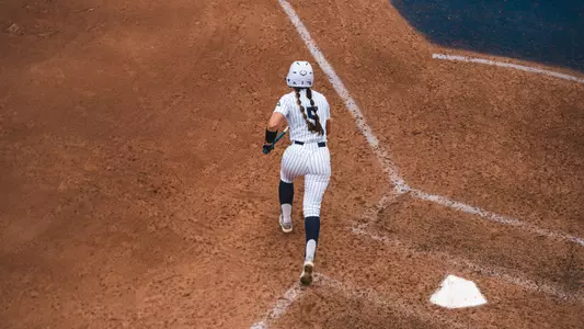 Shannon Glover runs to first